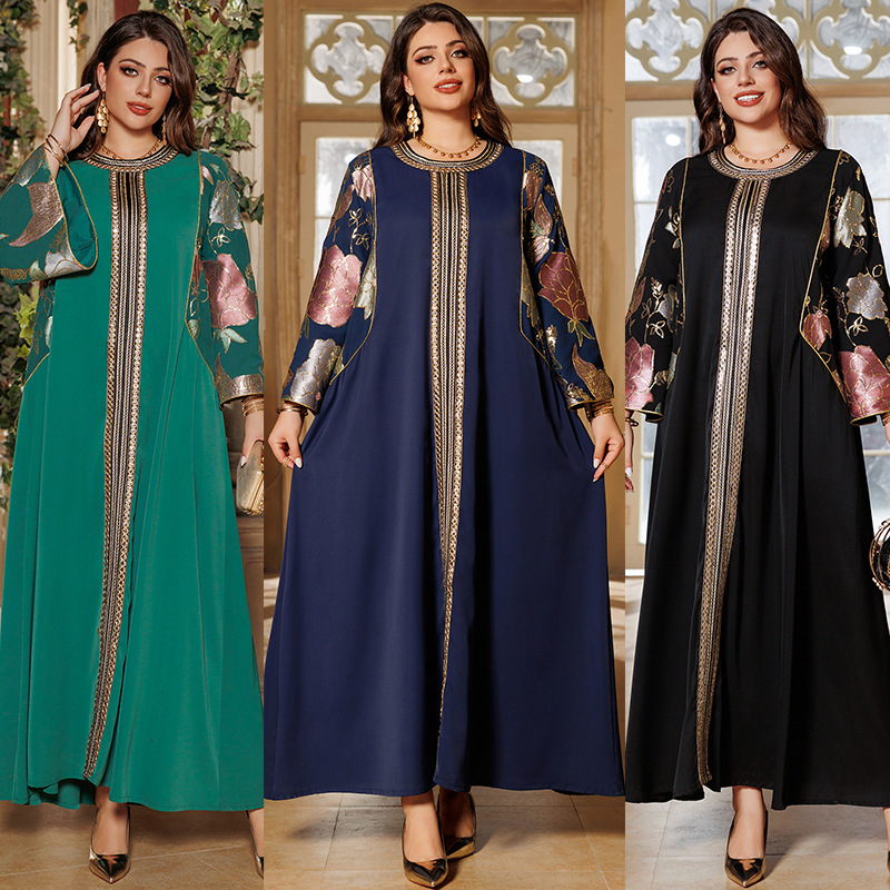 Embroidery Kaftan - Eid มุสลิมชุดสตรี Abaya ชุดเย็บปักถักร้อยเลื่อมผู้หญิง Kaftan ดูไบ
