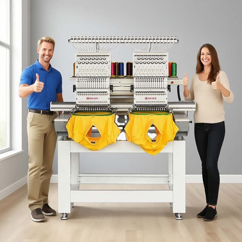 Embroidery Machines - เครื่องปักผ้าอุตสาหกรรมแบบสองหัว รุ่น MFGS1502 ความเร็วสูง 15 หัวเข็ม