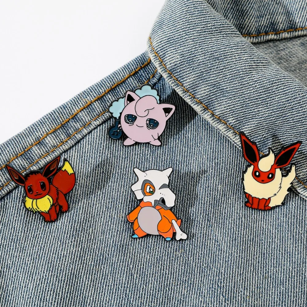 Embroidery Garment - เข็มกลัดการ์ตูน 4 ชิ้น ลายฟลาเรียน จิ๊กลีพัฟฟ์ น่ารัก