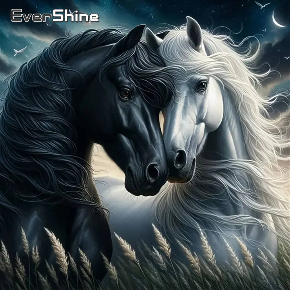 Embroidery Horse - Evershine เพชรภาพวาด Daisy ดอกไม้อะคริลิคที่มีสีสันหัตถกรรมเพชรโมเสค DIY เย็บปักถักร้อยของขวัญเด็ก