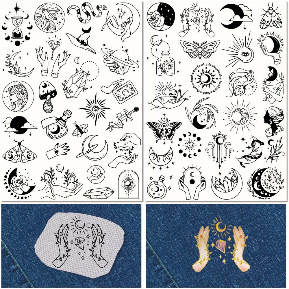 Embroidery Ideas - 51 ชิ้น Boho Moon Sun น้ําเย็บปักถักร้อย