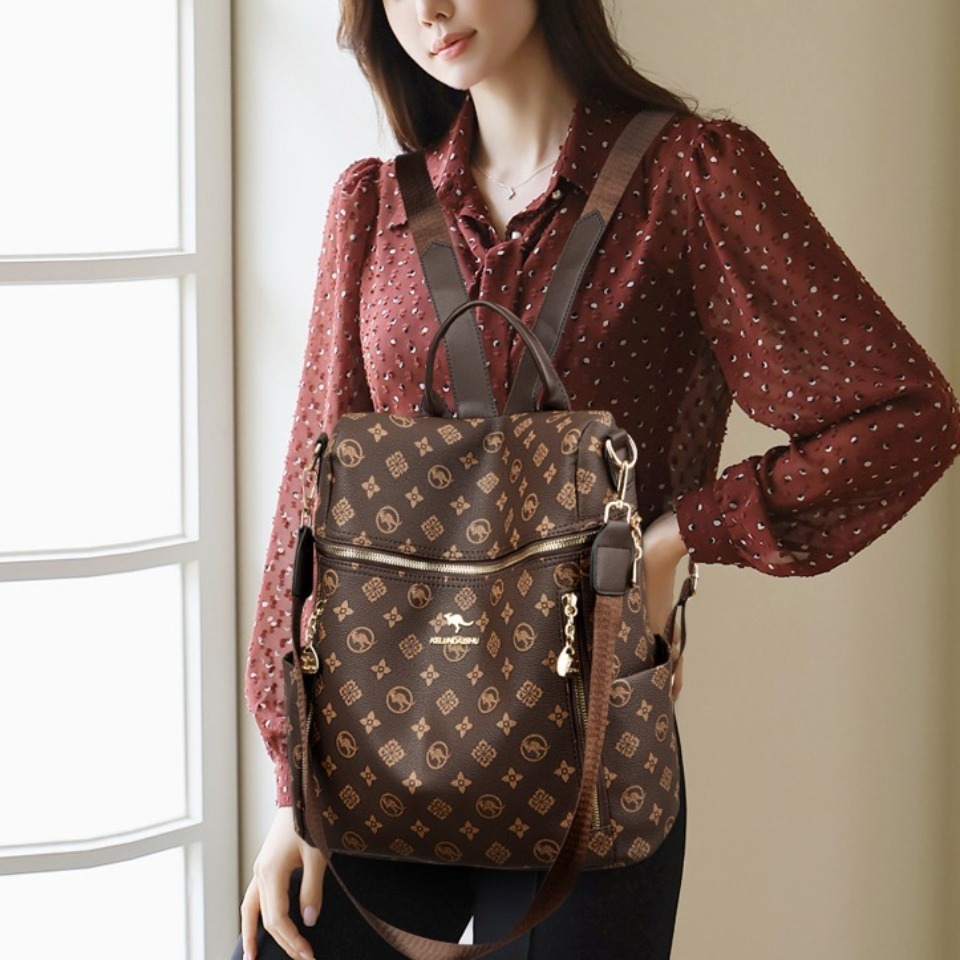 กระเป๋าเป้สะพายหลังหนังแท้สำหร - Embroidery Ideas บทวิจารณ์และราคา