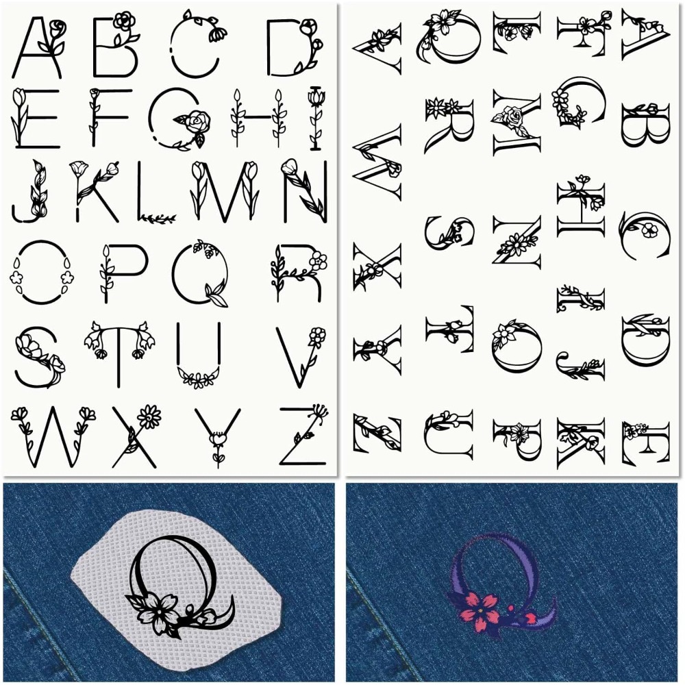 ตัวอักษร A-Z ที่ละลายน้ําได้เย - Embroidery Paper บทวิจารณ์และราคา