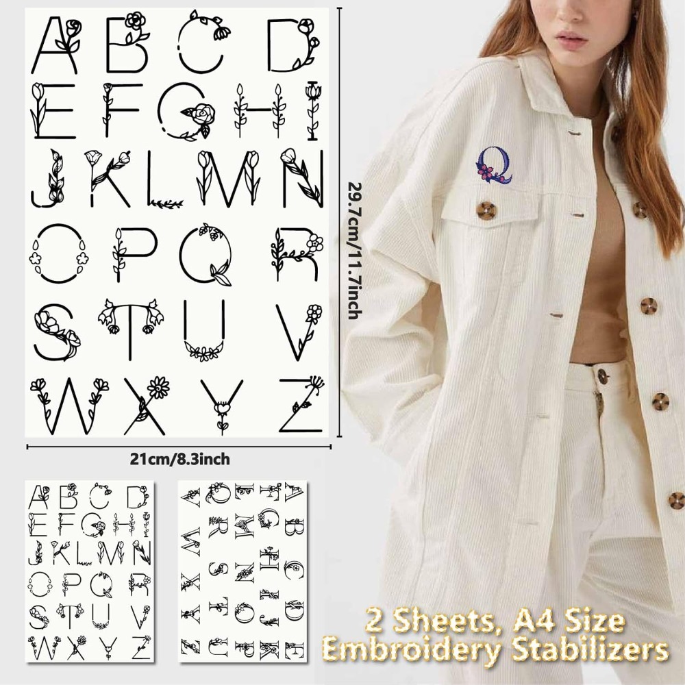 ตัวอักษร A-Z ที่ละลายน้ําได้เย - Embroidery Paper บทวิจารณ์และราคา