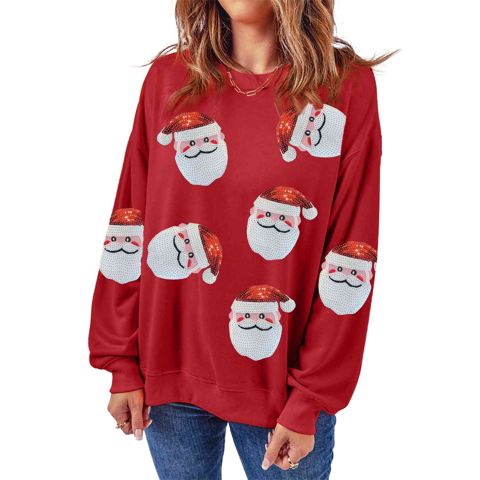เสื้อสเวตเตอร์คริสต์มาส คอกลม  - Embroidery Online Designs บทวิจารณ์และราคา