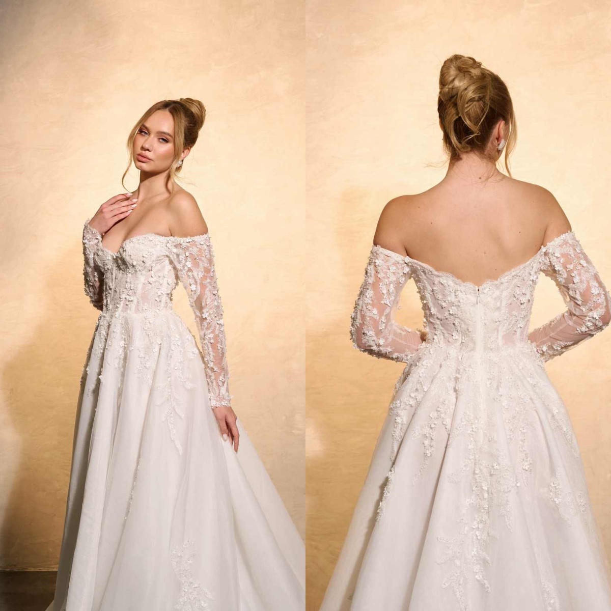 ชุดแต่งงานหรูหรา ทรงเอ ลูกไม้  - Embroidery Online Designs บทวิจารณ์และราคา