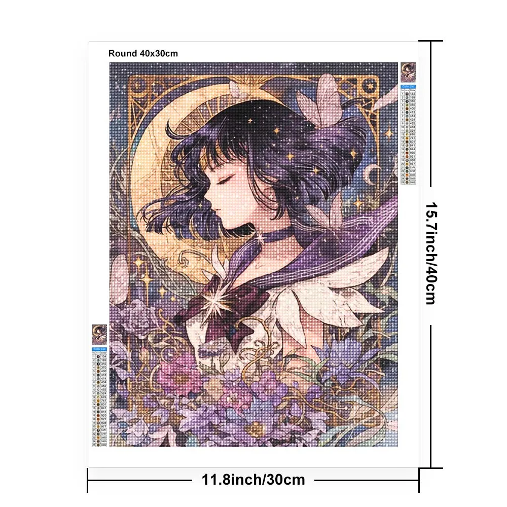 ภาพวาดเพชรการ์ตูนอนิเมะ สาวนัก - Embroidery Room บทวิจารณ์และราคา