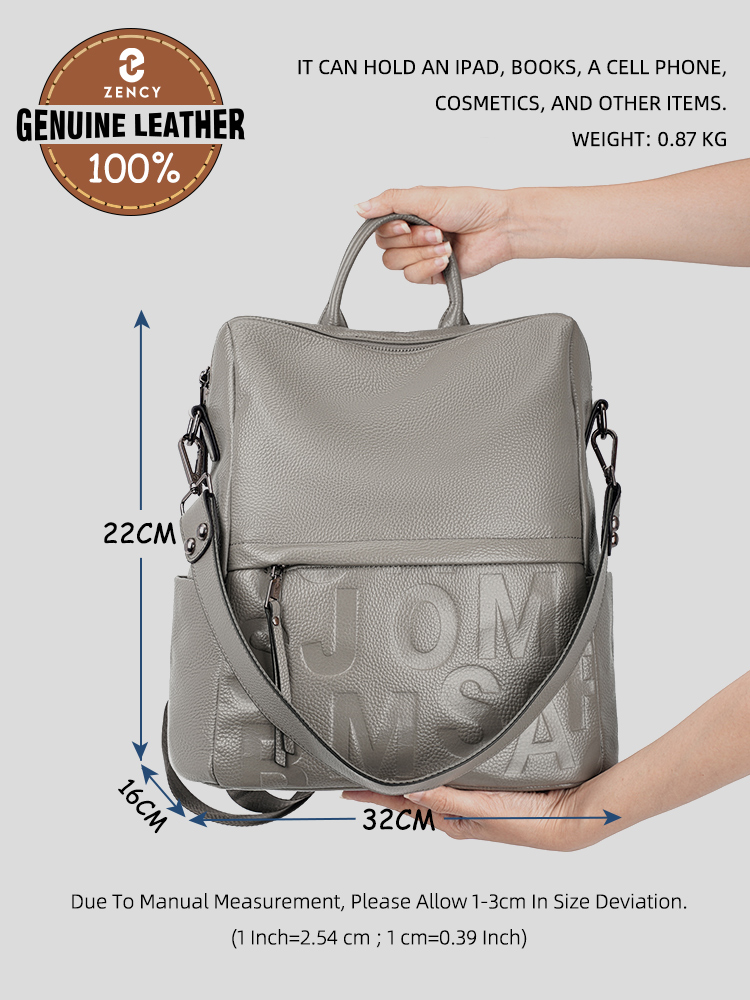 กระเป๋าเป้หนังแท้ Zency Premiu - Embroidery Premium บทวิจารณ์และราคา