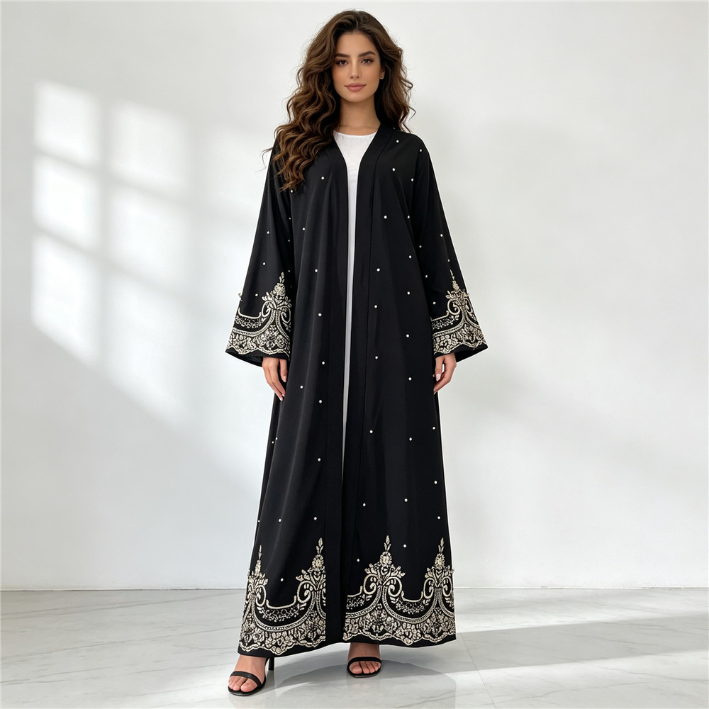 ชุดเดรสยาวแบบเปิดประดับลูกปัดป - Embroidery Kaftan บทวิจารณ์และราคา