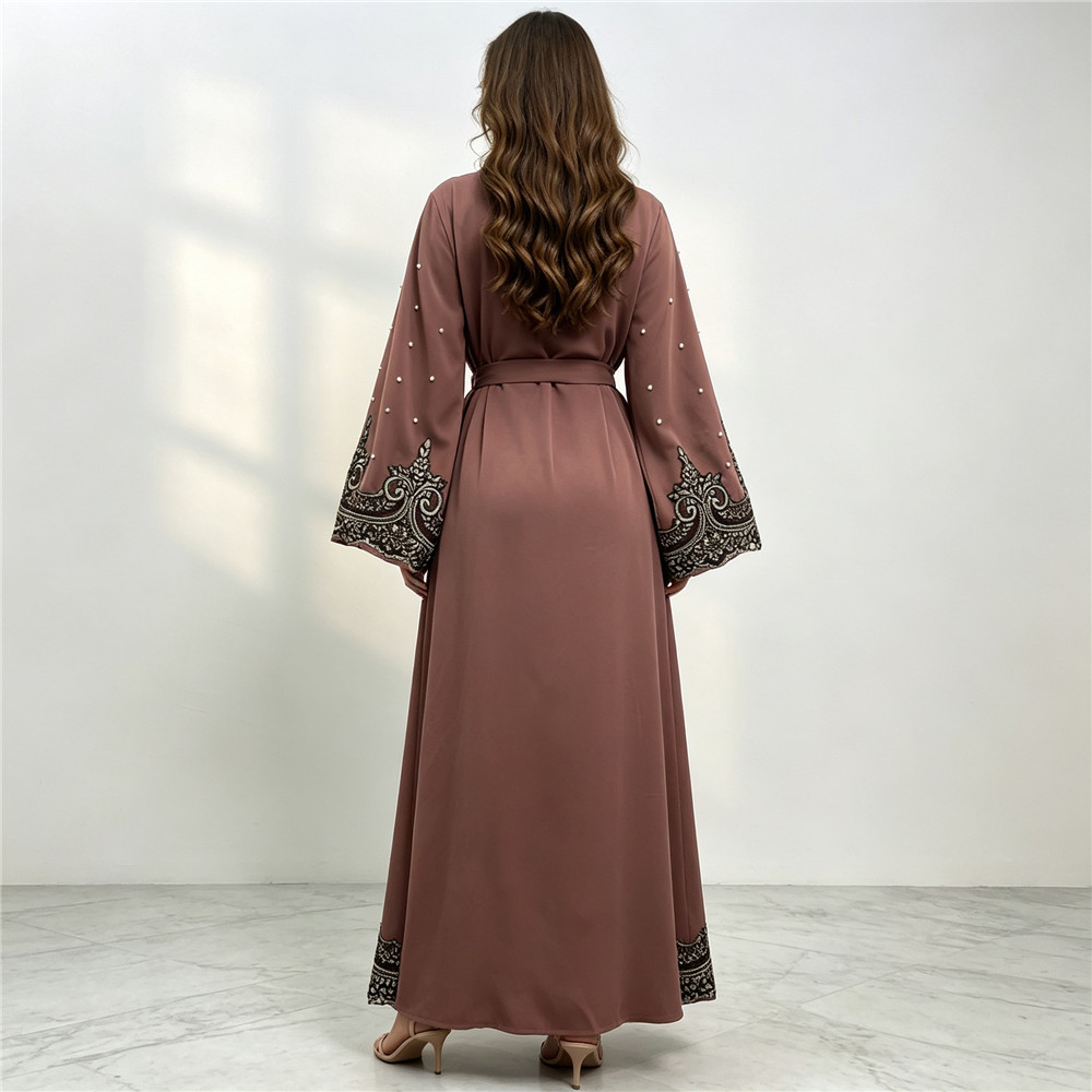 ชุดเดรสยาวแบบเปิดประดับลูกปัดป - Embroidery Kaftan บทวิจารณ์และราคา