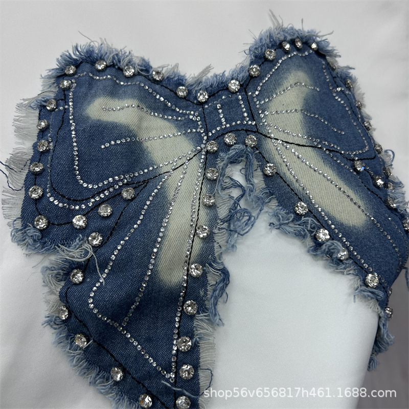 ชุดเซ็ตสองชิ้นสำหรับผู้หญิง สไ - Embroidery On Jeans บทวิจารณ์และราคา