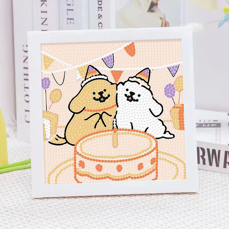 ภาพวาดตกแต่งกรอบคริสตัลรูปสุนั - Embroidery Ideas บทวิจารณ์และราคา