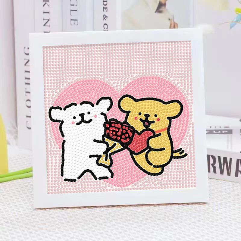 ภาพวาดตกแต่งกรอบคริสตัลรูปสุนั - Embroidery Ideas บทวิจารณ์และราคา