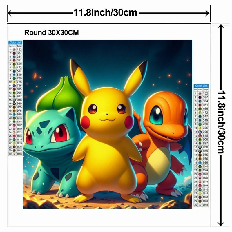 การ์ตูนโปเกมอน 5D DIY ภาพวาดเพ - Embroidery Room บทวิจารณ์และราคา