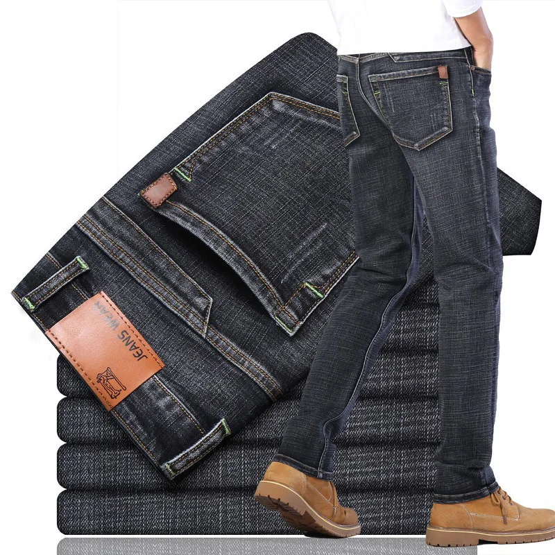 กางเกงยีนส์ผู้ชายทรงตรง สไตล์ค - Embroidery On Jeans บทวิจารณ์และราคา
