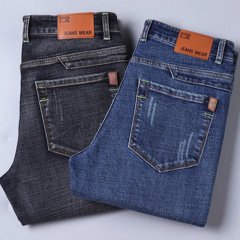 กางเกงยีนส์ผู้ชายทรงตรง สไตล์ค - Embroidery On Jeans บทวิจารณ์และราคา