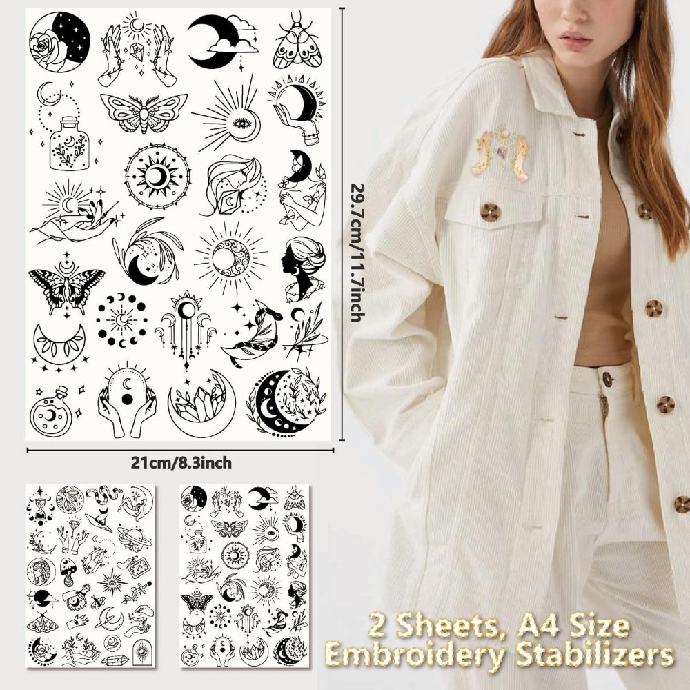 51 ชิ้น Boho Moon Sun น้ําเย็บ - Embroidery Ideas บทวิจารณ์และราคา