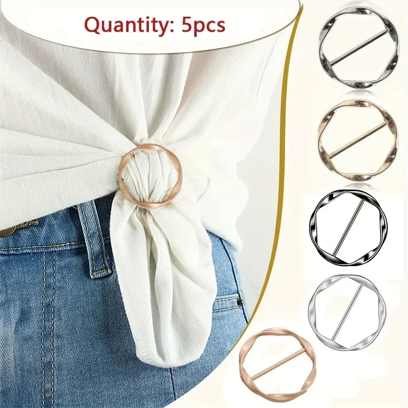 คลิปหนีบโลหะทรงกลมแฟชั่น 5 ชิ้ - Embroidery Knot บทวิจารณ์และราคา